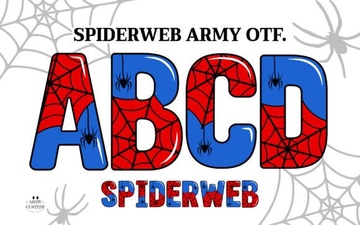 Spiderweb Army Font: Bold Typography for Military & Web Art