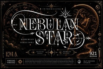 Nebulan Star Typeface: Space-Inspired Font for Creative Designs