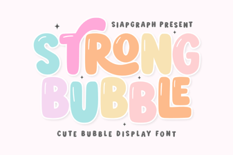 Strong Bubble Font: Bold Playful Typography for Designs