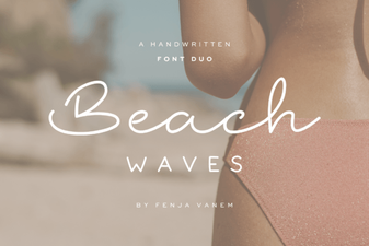 Beach Waves Duo Font: Casual Handwritten Type for Summer Designs