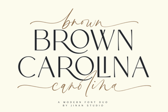 Brown Carolina Duo Font: Versatile Serif & Script Pairing