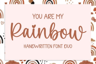 Whimsical Design Ideas with You Are My Rainbow Font